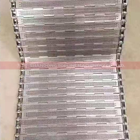 Placa de cadena de transporte de alimentos de banda transportadora de placa de cadena de material 304