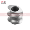 Pieza de extrusora para elemento de tornillo de extrusora de doble tornillo en barril de tornillo
