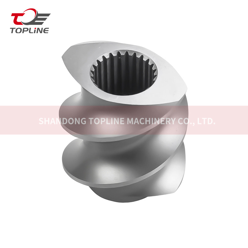 Pieza de extrusora para elemento de tornillo de extrusora de doble tornillo en barril de tornillo