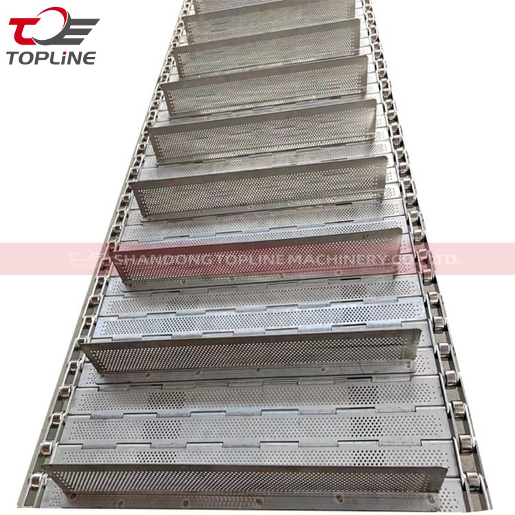 Placa de cadena de transporte de alimentos de banda transportadora de placa de cadena de material 304