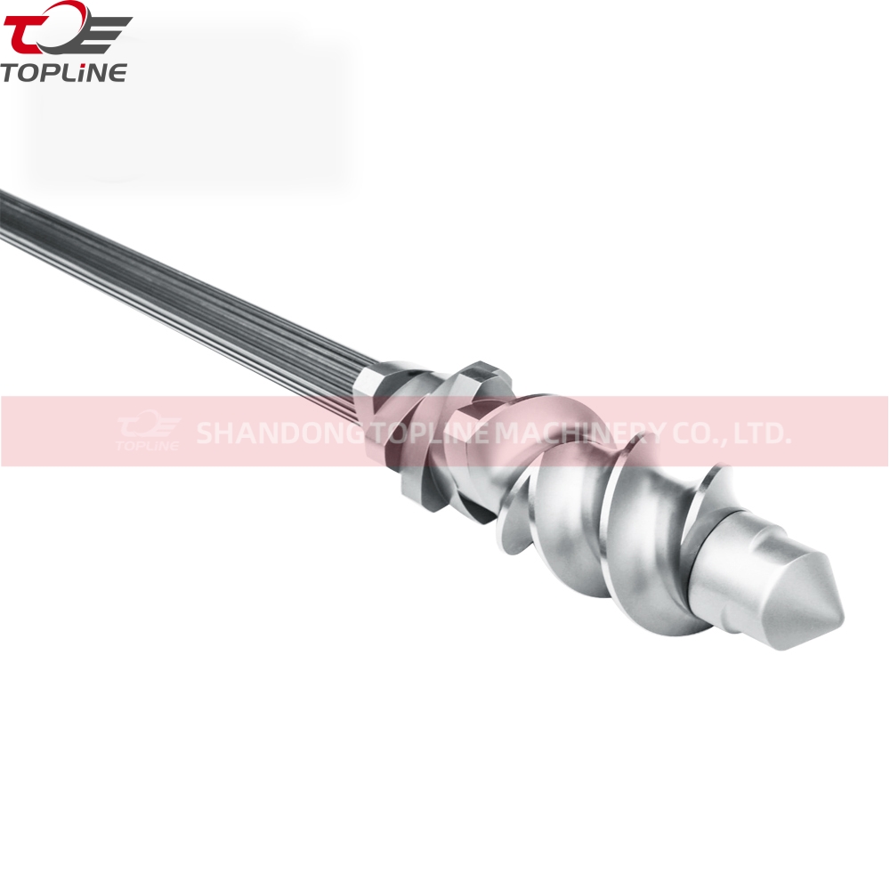 Eje central de tornillo para repuestos de extrusora de tornillo de alimentos inflados