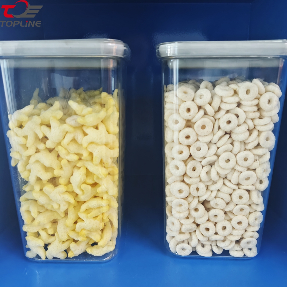 Extrusora de alimentos de hojaldre de maíz de un solo tornillo 