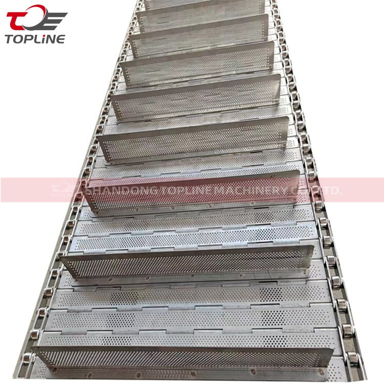 Banda transportadora de placa de cadena de parte superior plana/banda transportadora de enlace de placa de cadena de acero inoxidable de acero al carbono de carga pesada